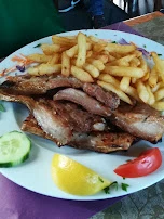 Schweinebauch Mit Pommes Frites